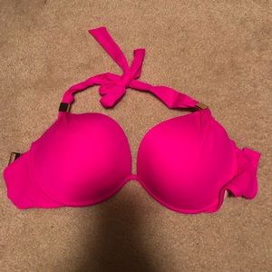 NWOT Victoria Secret Hottie Halter Swim Top 34DD